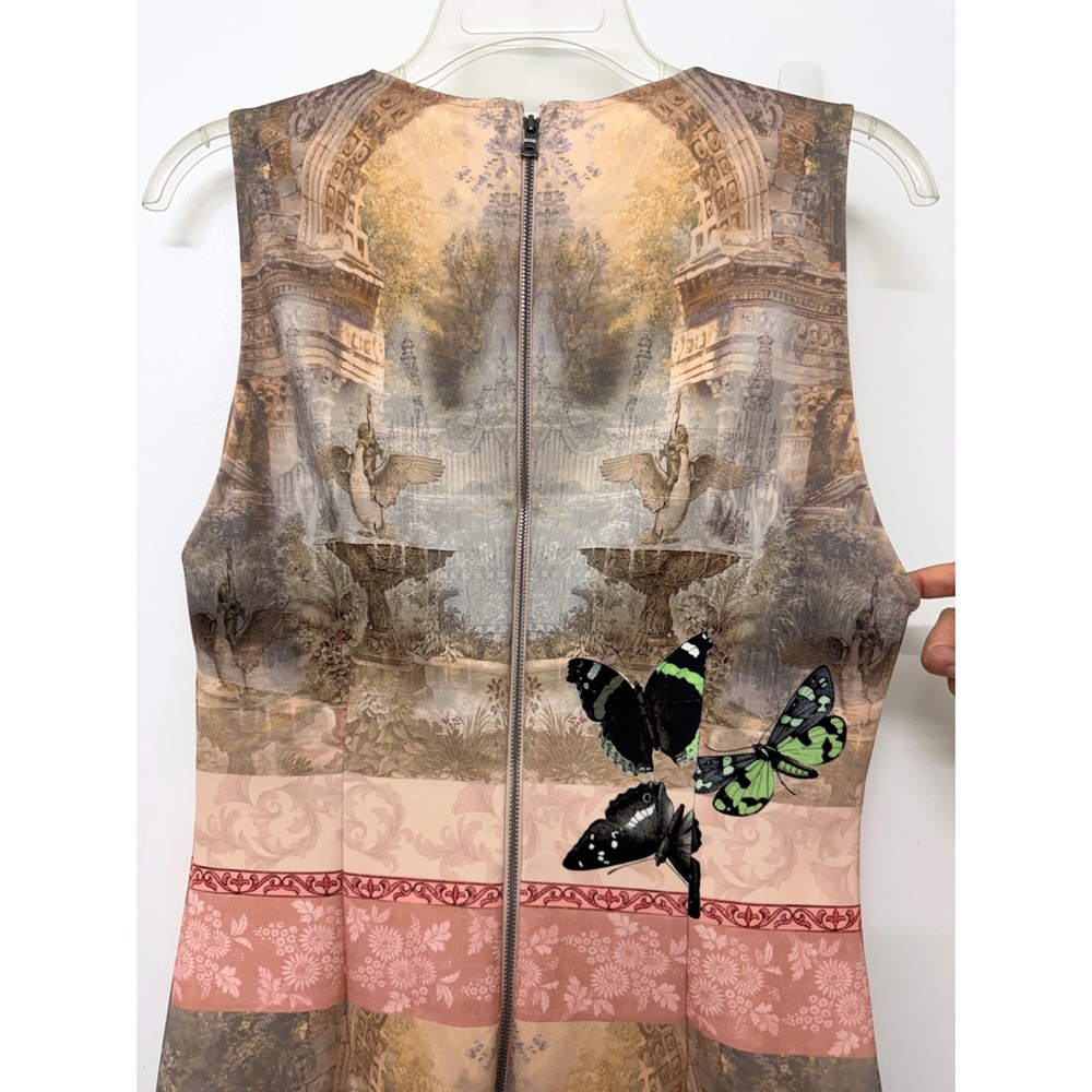NWT Alice + Olivia Wynell Versailles A Line Mini Dress Pink Palace Butterfly 10 - Picture 9 of 11
